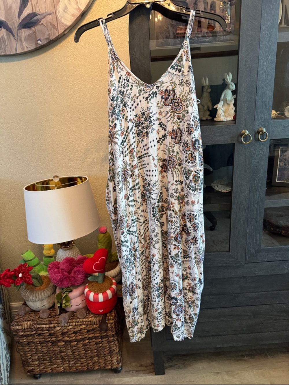 lovestitch Cream Floral Paisley Slip Dress
